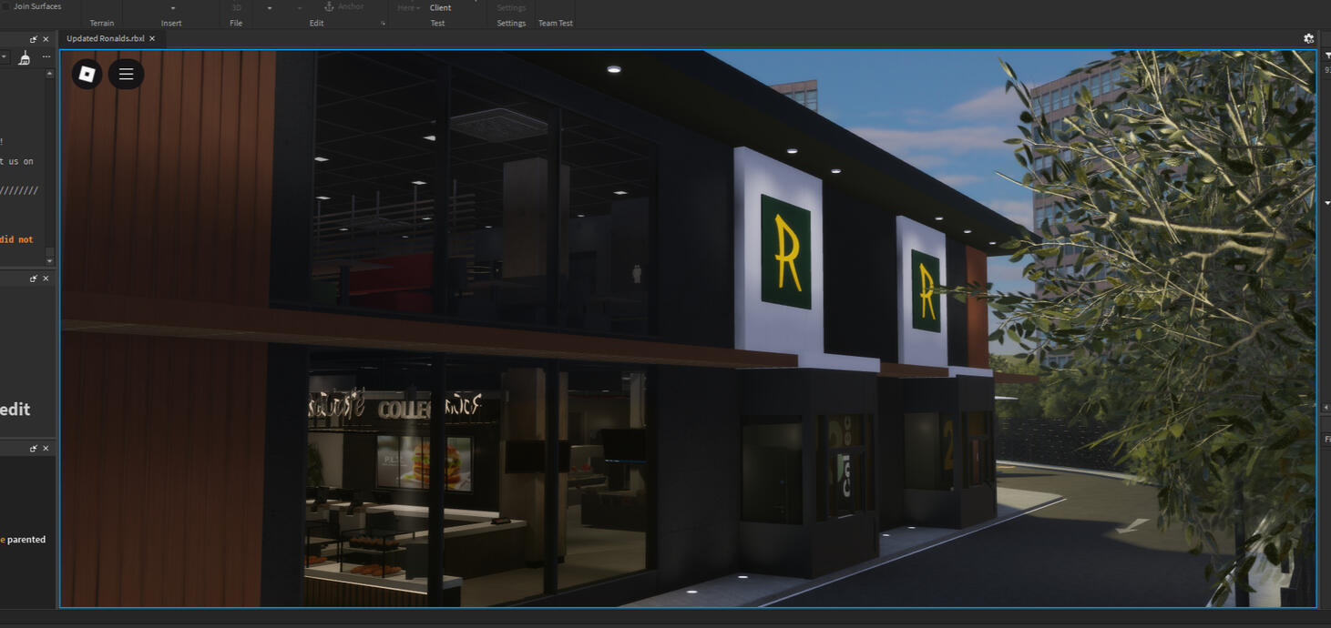 Drive thru for Ronalds V3.